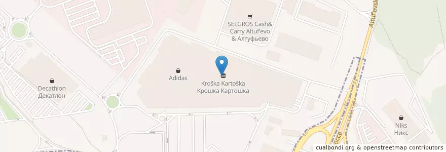 Mapa de ubicacion de Крошка Картошка en Rusia, Distrito Federal Central, Óblast De Moscú, Городской Округ Мытищи.