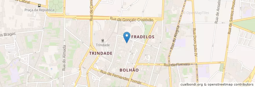 Mapa de ubicacion de Além-Mar en Portugal, Nord, Área Metropolitana Do Porto, Porto, Porto, Cedofeita, Santo Ildefonso, Sé, Miragaia, São Nicolau E Vitória.