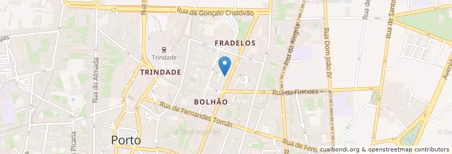 Mapa de ubicacion de Deu La Deu 2 en 葡萄牙, 北部大區, Área Metropolitana Do Porto, Porto, Porto, Cedofeita, Santo Ildefonso, Sé, Miragaia, São Nicolau E Vitória.