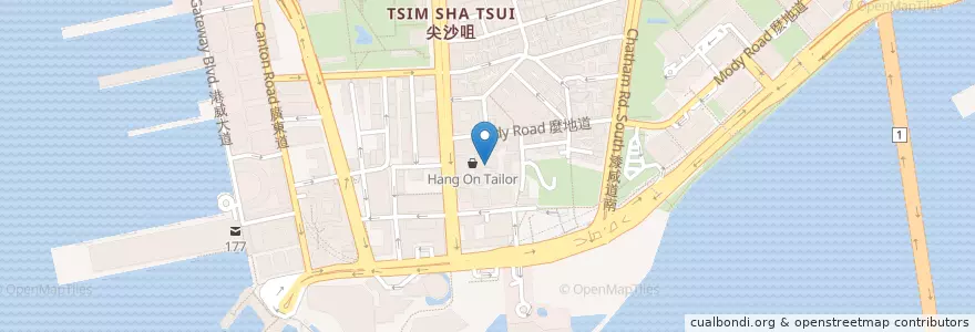 Mapa de ubicacion de Kawality en 中国, 広東省, 香港, 新界, 油尖旺區 Yau Tsim Mong District.