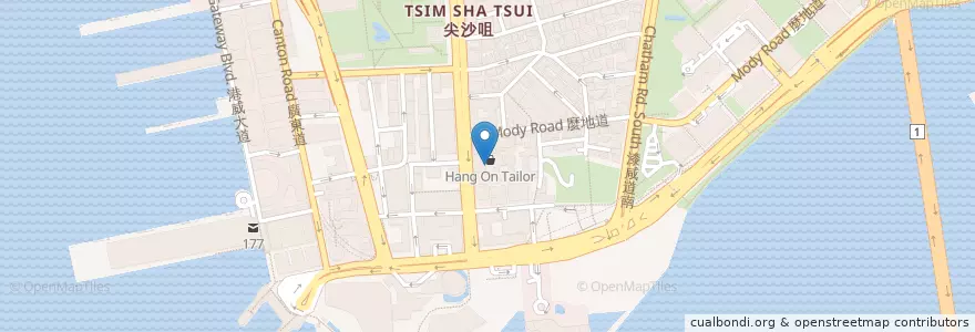 Mapa de ubicacion de Smrat Pure Veg (G/F) en چین, گوانگ‌دونگ, هنگ‌کنگ, 新界 New Territories, 油尖旺區 Yau Tsim Mong District.