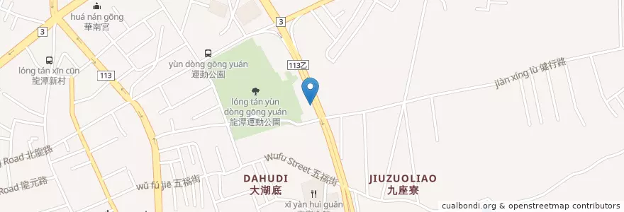 Mapa de ubicacion de 亞聯客運五福站 en تایوان, 桃園市, 龍潭區.