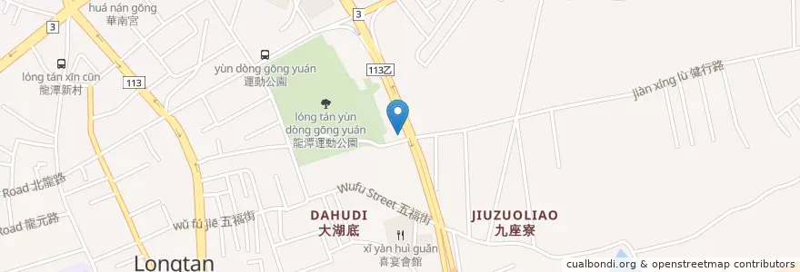 Mapa de ubicacion de 古早味客家菜 en تايوان, تاو يوان, 龍潭區.