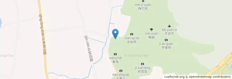 Mapa de ubicacion de 招鹤亭 en 中国, 无锡市, 滨湖区 (Binhu).
