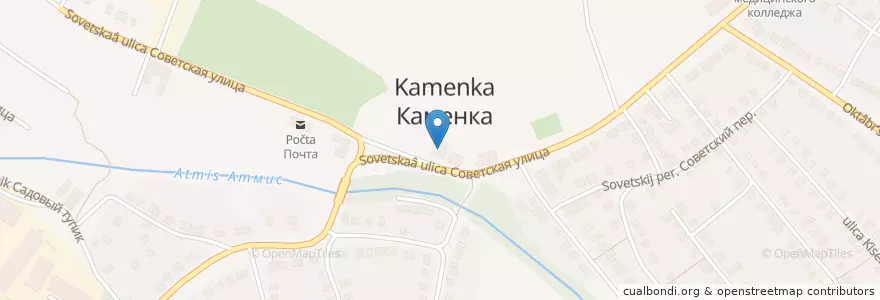 Mapa de ubicacion de Фармация en Russland, Föderationskreis Wolga, Oblast Pensa, Каменский Район, Городское Поселение Каменка.