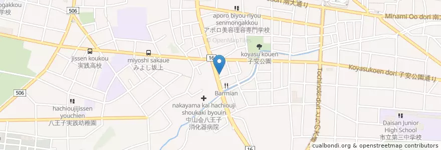 Mapa de ubicacion de マクドナルド en ژاپن, 東京都, 八王子市.