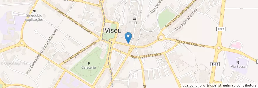 Mapa de ubicacion de Vitória en Portugal, Centro, Viseu, Viseu Dão-Lafões, Viseu, União Das Freguesias De Viseu.