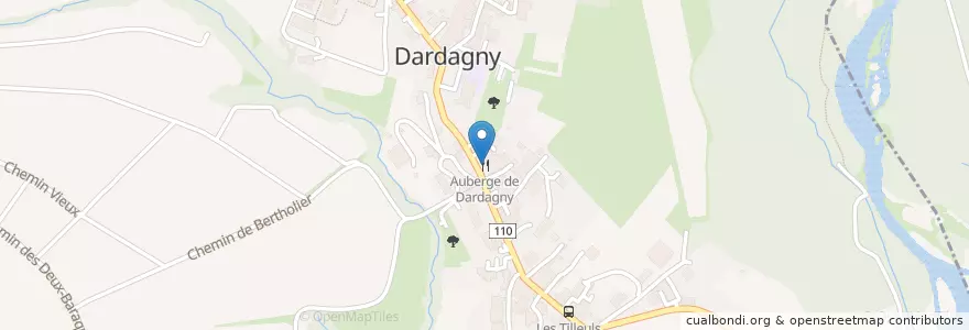 Mapa de ubicacion de Auberge de Dardagny en Швейцария, Женева, Женева, Dardagny.