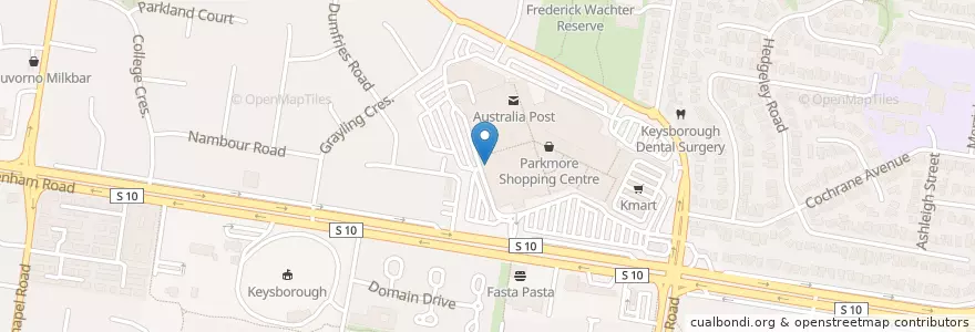 Mapa de ubicacion de Commonwealth Bank en Australie, Victoria, City Of Greater Dandenong.