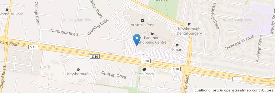 Mapa de ubicacion de NAB en 오스트레일리아, Victoria, City Of Greater Dandenong.
