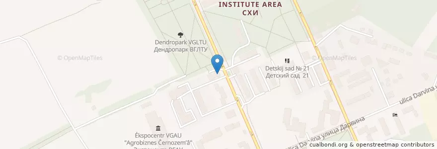 Mapa de ubicacion de Поликлиника №1 en Russland, Föderationskreis Zentralrussland, Oblast Woronesch, Городской Округ Воронеж.