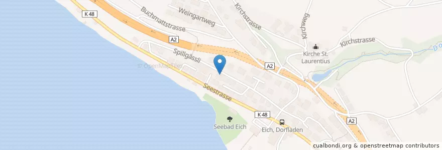 Mapa de ubicacion de KITA Zwärgeland GmbH en Schweiz/Suisse/Svizzera/Svizra, Luzern, Eich.