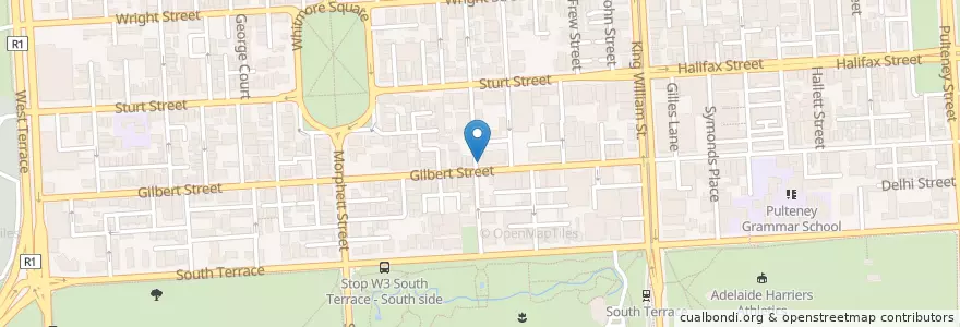 Mapa de ubicacion de Gilbert Street Hotel en 오스트레일리아, South Australia, Adelaide, Adelaide City Council.
