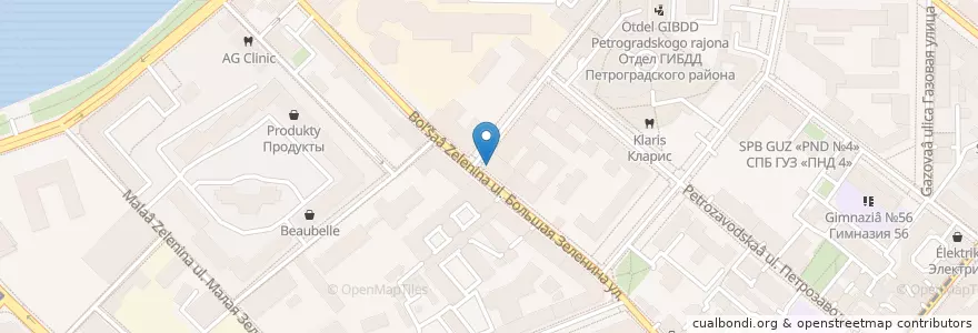 Mapa de ubicacion de KIDO en Russia, Northwestern Federal District, Leningrad Oblast, Saint Petersburg, Petrogradsky District, Округ Чкаловское.