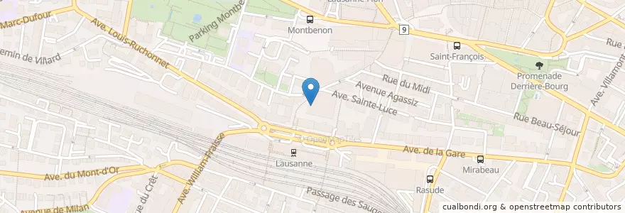 Mapa de ubicacion de Chez Xu en Switzerland, Vaud, District De Lausanne, Lausanne.