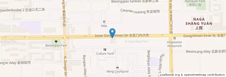 Mapa de ubicacion de 孔亮火锅 en China, Beijing, Hebei, 东城区.