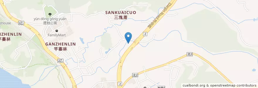 Mapa de ubicacion de 台灣中油 en تایوان, 新北市, 淡水區.