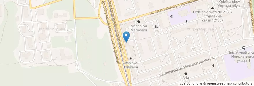 Mapa de ubicacion de Павлин-Мавлин en Russia, Distretto Federale Centrale, Москва, Западный Административный Округ, Район Фили-Давыдково.