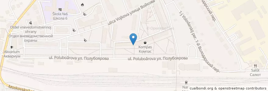 Mapa de ubicacion de Участковый пункт en Rusland, Centraal Federaal District, Oblast Moskou, Наро-Фоминский Городской Округ.