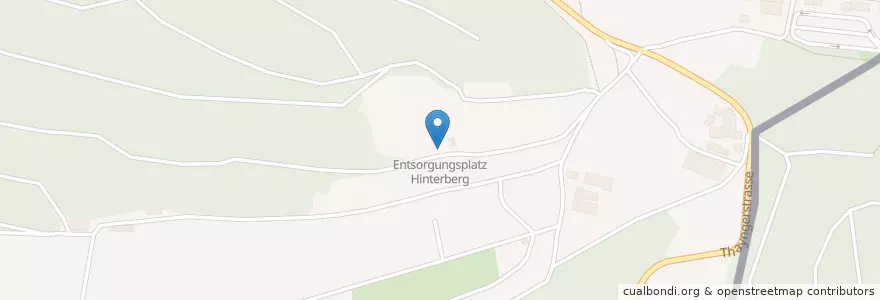Mapa de ubicacion de Entsorgungsplatz Hinterberg en Svizzera, Sciaffusa, Thayngen.