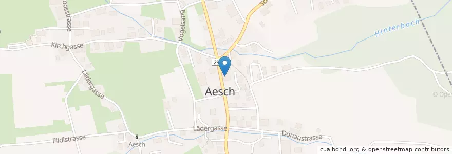 Mapa de ubicacion de Gasthof Kreuz en Schweiz/Suisse/Svizzera/Svizra, Luzern, Aesch (Lu).