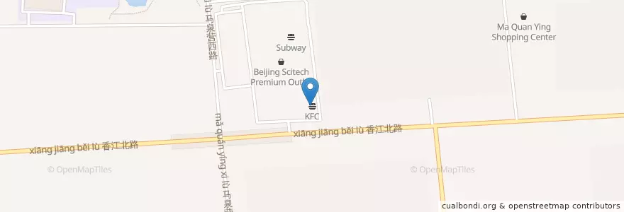 Mapa de ubicacion de KFC en الصين, بكين, خبي, 朝阳区 / Chaoyang.