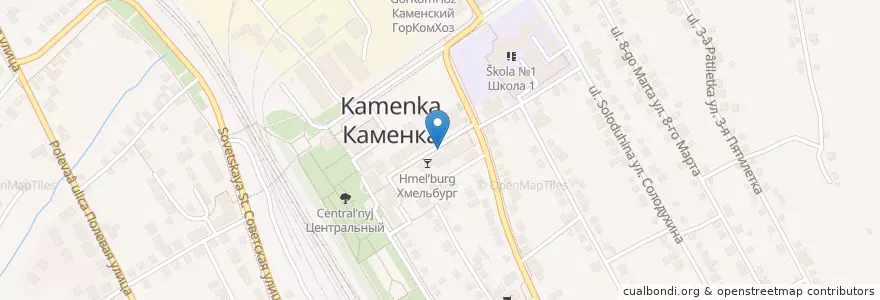 Mapa de ubicacion de Вконтакте en Russia, Central Federal District, Voronezh Oblast, Kamensky District, Каменское Городское Поселение.