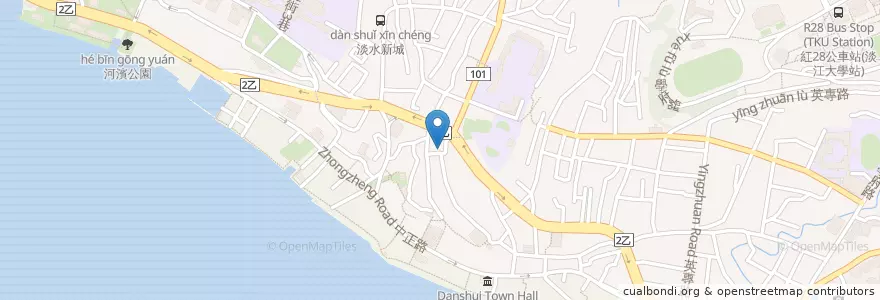 Mapa de ubicacion de 興建宮 en Taiwan, Nuova Taipei, Distretto Di Tamsui.
