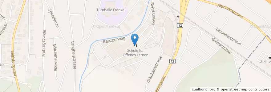 Mapa de ubicacion de Schule für Offenes Lernen en Suiza, Basilea-Campiña, Bezirk Liestal, Liestal.