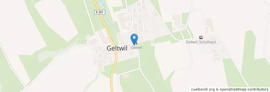 Mapa de ubicacion de Strebel en Schweiz/Suisse/Svizzera/Svizra, Aargau, Bezirk Muri, Geltwil.