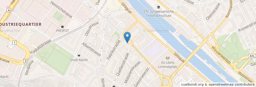 Mapa de ubicacion de Barrio 5 en Schweiz/Suisse/Svizzera/Svizra, Zürich, Bezirk Zürich, Zürich.
