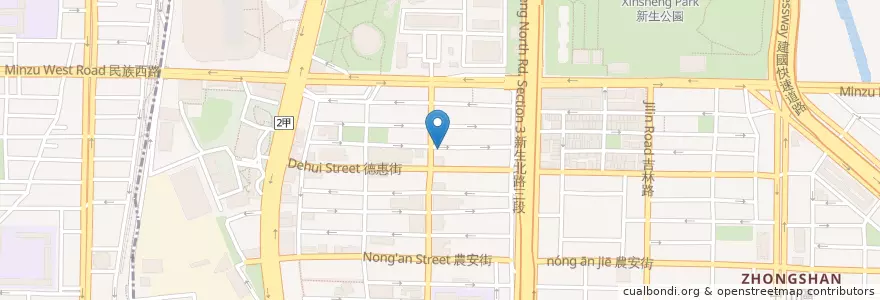 Mapa de ubicacion de 農來自助餐 en 臺灣, 新北市, 臺北市.