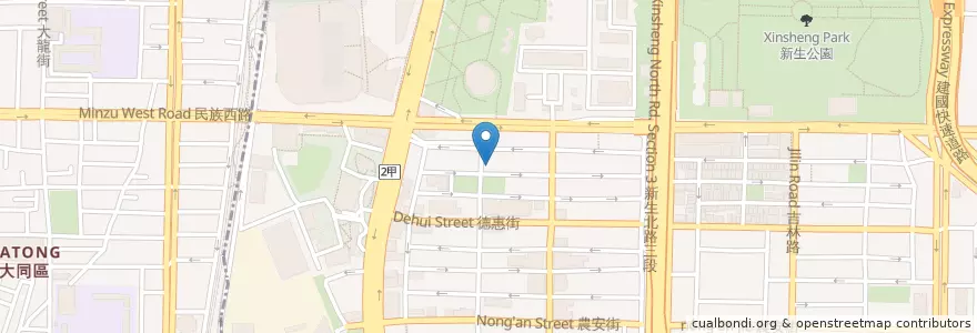 Mapa de ubicacion de 小食松堂 en 타이완, 신베이 시, 타이베이시.