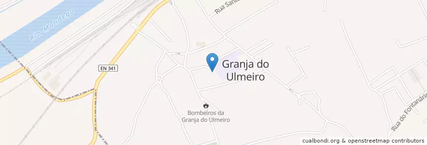 Mapa de ubicacion de Centro de Saúde da Granja do Ulmeiro en Portugal, Centro, Baixo Mondego, Coimbra, Soure, Granja Do Ulmeiro.