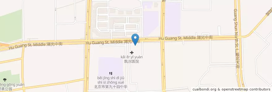 Mapa de ubicacion de 玉流宫 en Chine, Pékin, Hebei, 朝阳区 / Chaoyang.