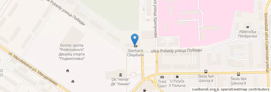 Mapa de ubicacion de Сбербанк en Russie, District Fédéral Central, Oblast De Moscou, Городской Округ Воскресенск.
