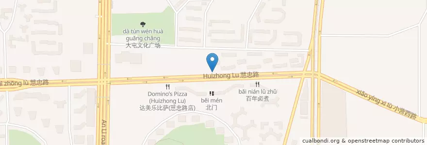 Mapa de ubicacion de 利莹饭庄 en 中国, 北京市, 河北省, 朝阳区.