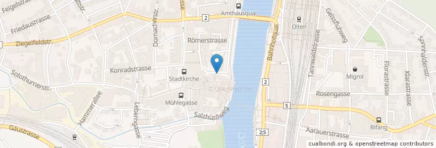 Mapa de ubicacion de Klosterplatz en スイス, Solothurn, Amtei Olten-Gösgen, Bezirk Olten, Olten.