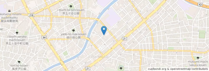 Mapa de ubicacion de スナック オアシス en Japonya, 神奈川県, 横浜市, 南区.