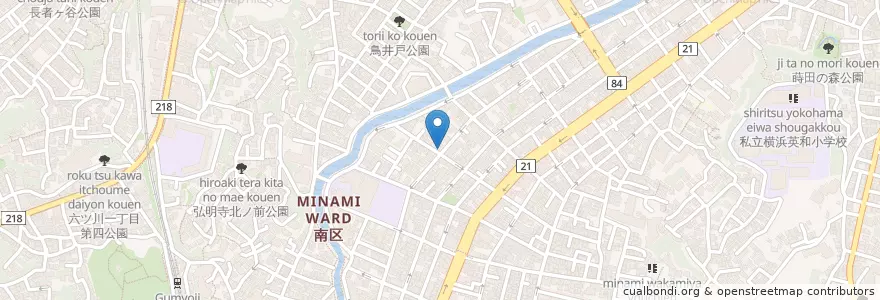 Mapa de ubicacion de 三沢内科クリニック en 日本, 神奈川県, 横浜市, 南区.