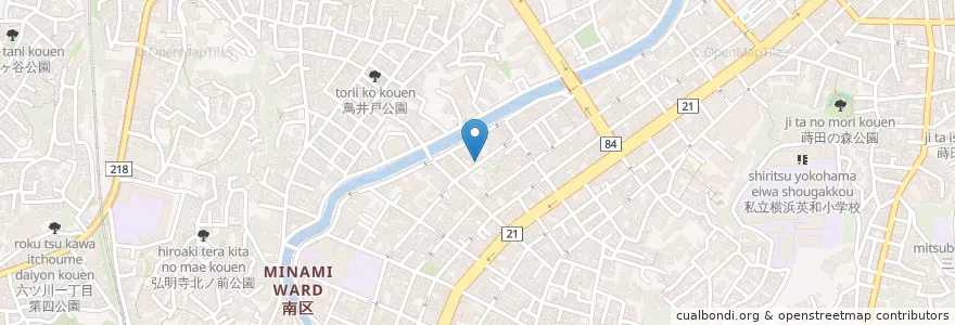 Mapa de ubicacion de ラウンジ 蘭 en 日本, 神奈川県, 横浜市, 南区.