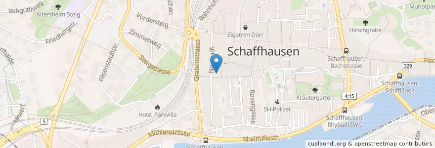 Mapa de ubicacion de Migros Klubschule en Schweiz/Suisse/Svizzera/Svizra, Schaffhausen, Schaffhausen.