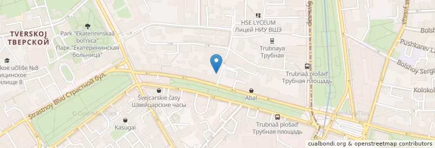Mapa de ubicacion de Ортодонт-Центр en Rusia, Distrito Federal Central, Москва, Distrito Administrativo Central, Тверской Район.