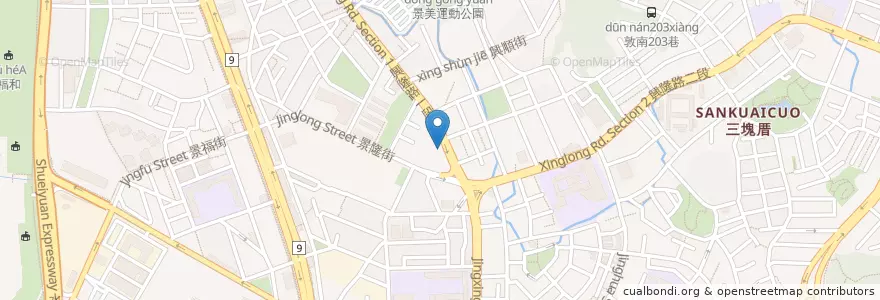 Mapa de ubicacion de 池上木片便當 en Taiwan, New Taipei, Taipei, Wenshan District.