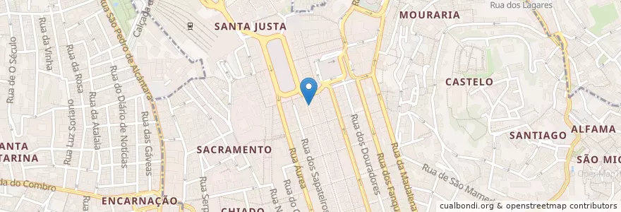 Mapa de ubicacion de Tapas Ninho Duardo en پرتغال, Área Metropolitana De Lisboa, Lisboa, Grande Lisboa, لیسبون, Santa Maria Maior.