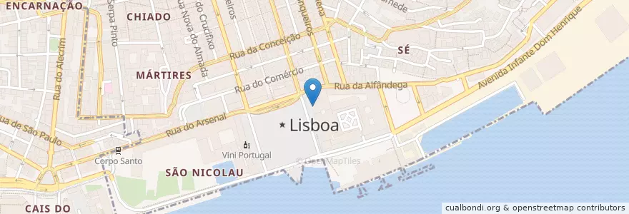 Mapa de ubicacion de Caixa Geral de Depósitos en ポルトガル, Lisboa, Grande Lisboa, Santa Maria Maior.