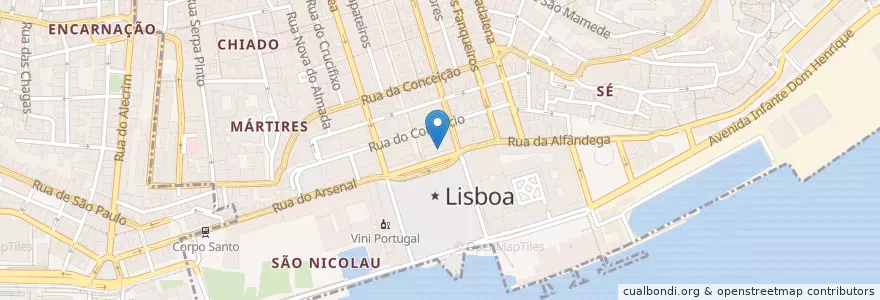 Mapa de ubicacion de Supremo Tribunal de Justiça en 포르투갈, Lisboa, Grande Lisboa, 리스본, Santa Maria Maior.