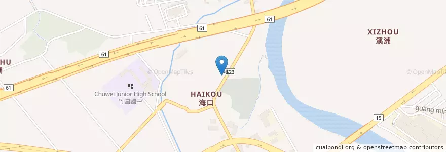 Mapa de ubicacion de 桃園客運竹圍站 en تايوان, تاو يوان, 大園區.