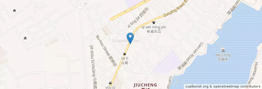 Mapa de ubicacion de 老上海臭臭鍋 en 臺灣, 高雄市, 左營區.