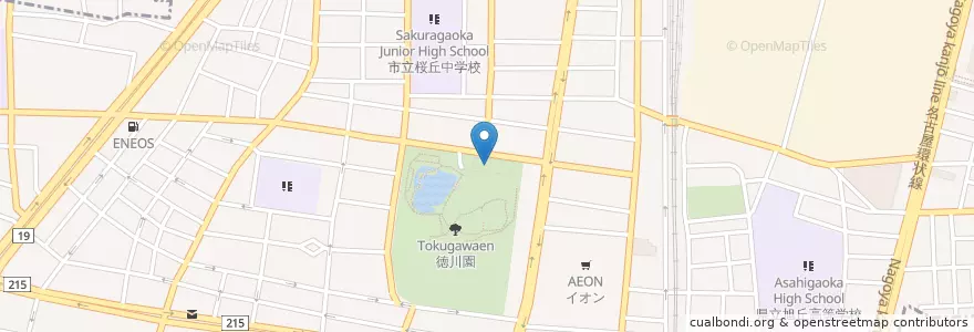 Mapa de ubicacion de 地下駐車場 en Giappone, Prefettura Di Aichi, 名古屋市, 東区.